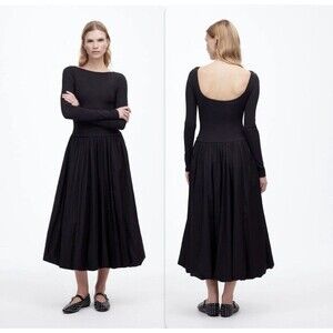 Madewell Women’s Bubble-Hem Midi Dress NWT Size 6